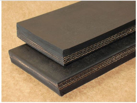 4 Ply 440 1/4 X 1/16 Heavy Black Conveyor Belt