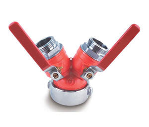 Gated Wye Hydrant Valve, Siamese, Brass