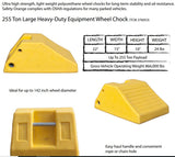 Urethane Wheel and Tire Chocks 255 TON