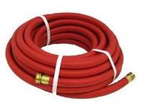 Contractor's Water Hose, Red Rubber, Coupled